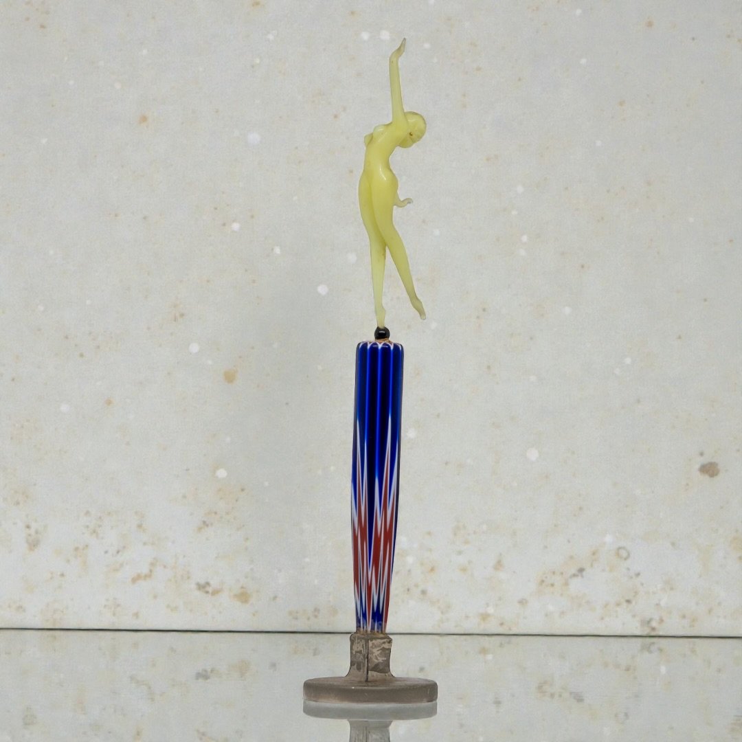 Stylised Female Figure In Murano Glass - Italy, 1940s-photo-2